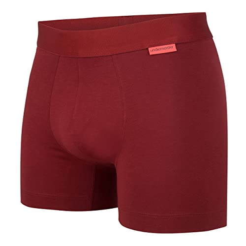 Undiemeister Herren Boxershorts aus Baumwolle/Mellowood - Premium Unterhosen für Männer - Atmungsaktive Boxershorts für optimalen Komfort - Reef Clay - Große XXL von Undiemeister