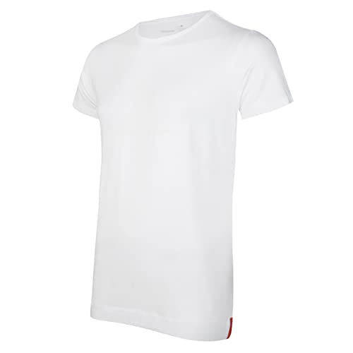 Undiemeister Herren T-Shirt aus Mellowood - Komfortables und stylisches Baumwolle T-Shirt für Männer - Arbeits- & Basic T-Shirts - Atmungsaktiv und Temperaturregulierend - Chalk White - Große L von Undiemeister