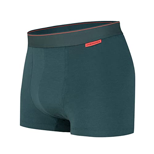 Undiemeister Herren Trunks aus Bio Baumwolle/Mellowood - Premium Unterhosen für Männer - Atmungsaktive Trunks für optimalen Komfort - Misty Forest - Große L von Undiemeister