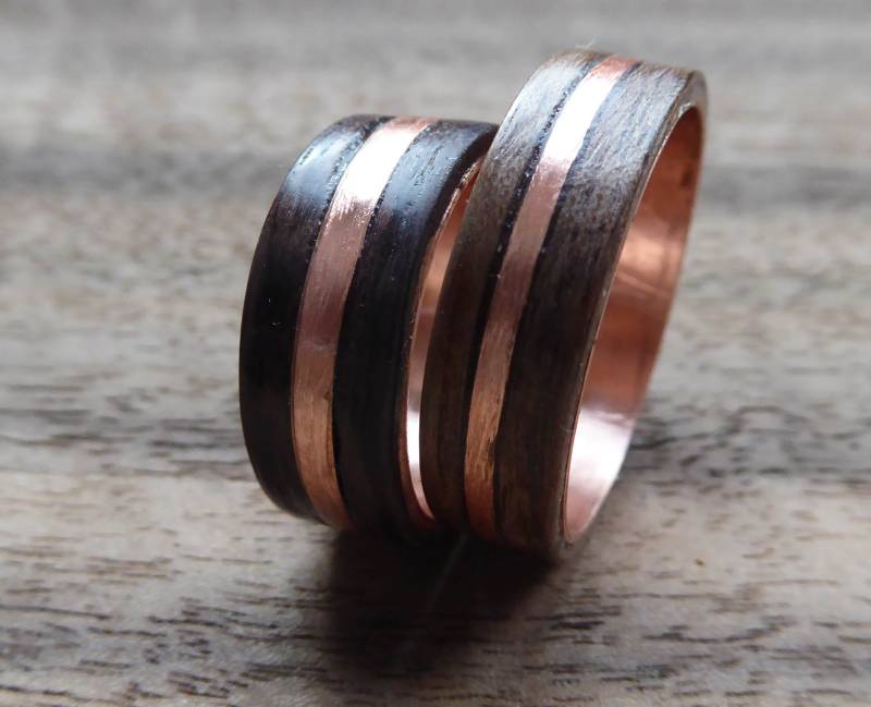 Einzigartige Partnerringe "Kupferbrücken" von UndiscoveredArts