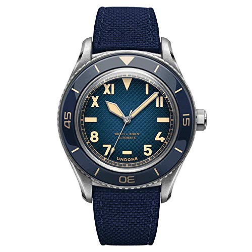 Undone Basecamp Cali Automatik Stahl Blau Stoff Herren Uhr von Undone