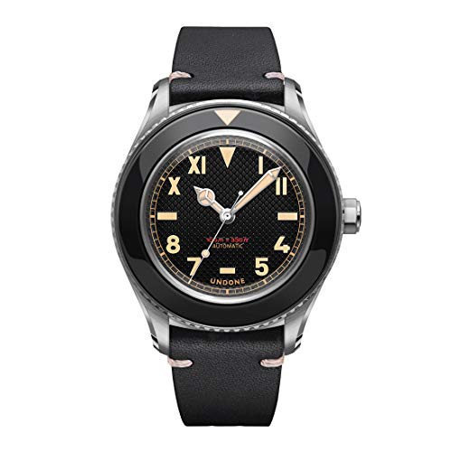 Undone Basecamp Cali Automatik Stahl Schwarz Leder Herren Uhr von Undone