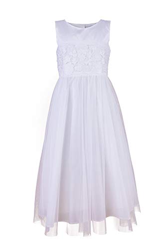 Une Hautre Couture Edel Kommunionkleid aus Seide Kommunion Kleid Hochzeitskleid (134-9A) von Une Hautre Couture