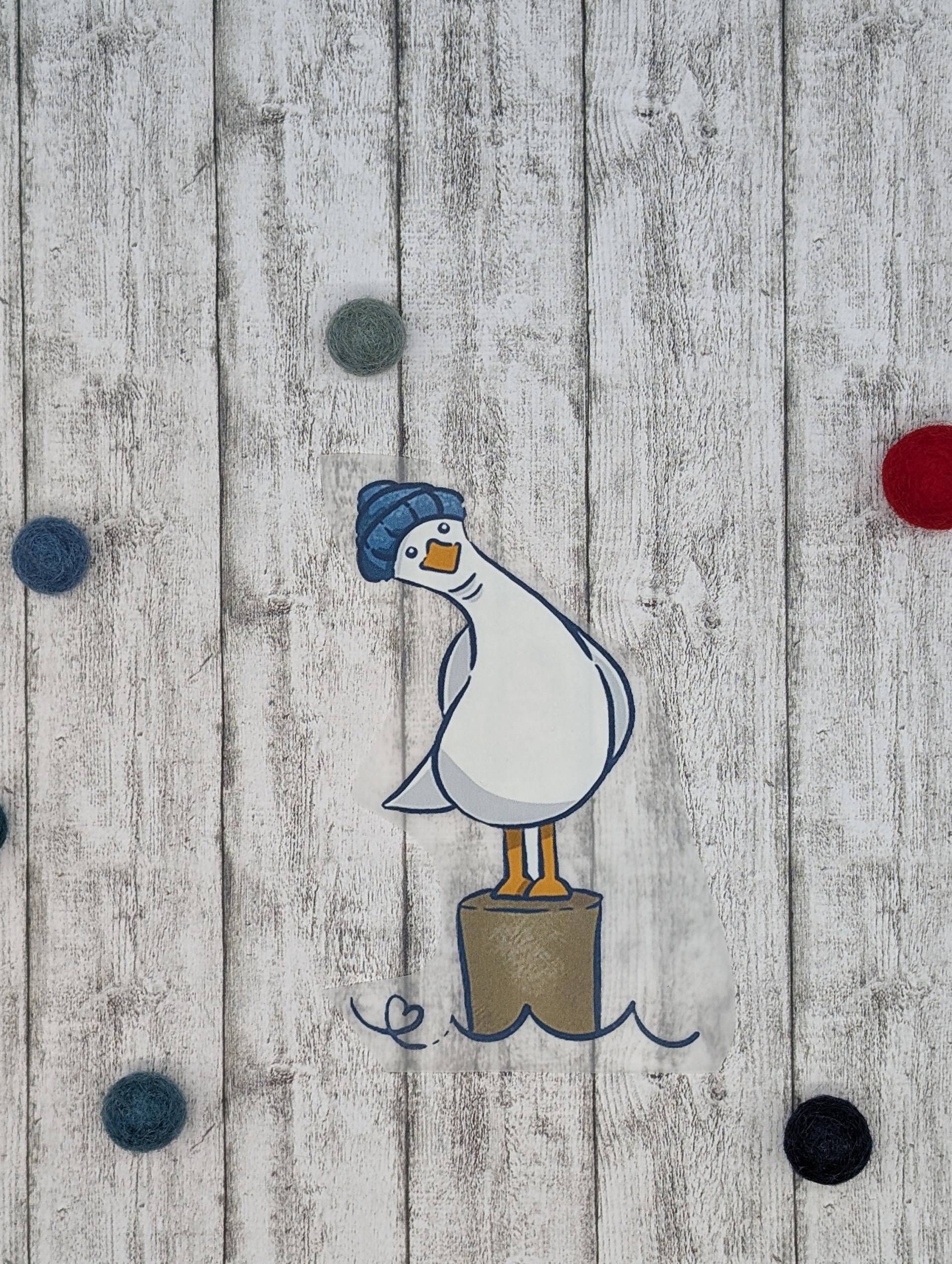 Bügelbild "Möve Auf Einem Steg" Bügelbild "Möve Auf Einem Steg" von UnePetiteCoccinelle