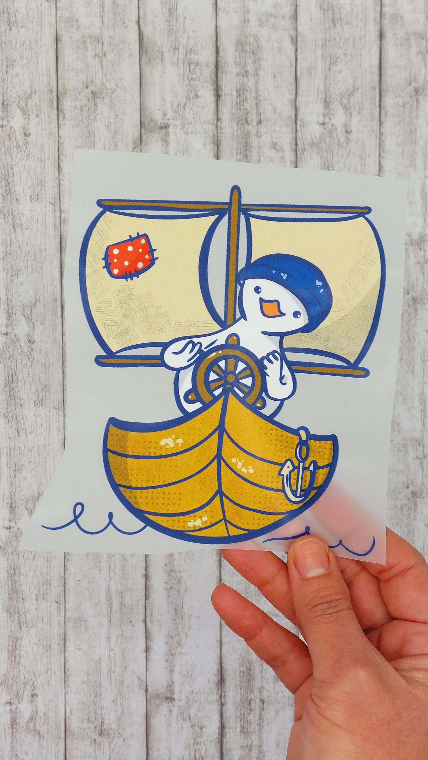 Bügelbild Möwe Im Segelboot Bügelbild Möwe Im Segelboot von UnePetiteCoccinelle