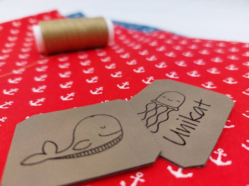 Label Maritim Wall Und Qualle Label Maritim Wall Und Qualle von UnePetiteCoccinelle