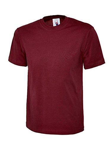 Einfach Klassische T-shirt Oberteil 100% Baumwolle Freizeit Freizeit Sport Works UC301 - Baumwolle, Kastanienbraun, 100% baumwolle 100% polyester, XXL von Uneek clothing