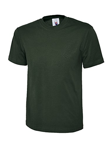 Einfach Klassische T-shirt Oberteil 100% Baumwolle Freizeit Freizeit Sport Works UC301 - Flaschengrün, 3XL von Uneek clothing