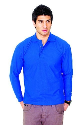 Langärmelig Einfarbig Freizeit Polohemd Freizeit Works Arbeitskleidung Nackenband UC113 - Unisex, Royal, XXL von Uneek clothing