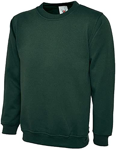 Uneek 300 g uni Classic crewneck Sweatshirt Gr. X-Large, flaschengrün von Uneek clothing