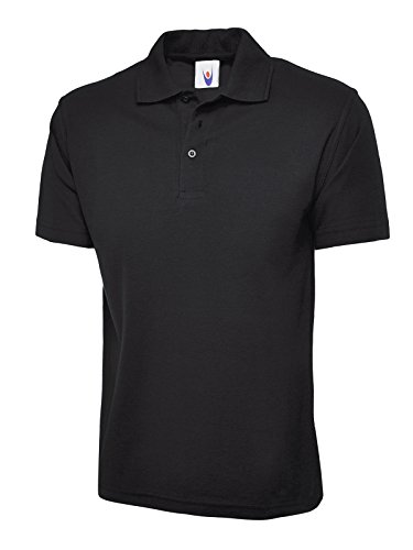 Uneek Unisex Polo-Shirt, 220 g/m², Größe XXXXXL, Schwarz von Uneek clothing