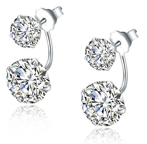 Unendlich U 925 Sterling Silber Zirkonia 5-8mm Doppel Kugeln Ohrstecker Ohrhänger Ohrring Jackets für Damen/Mädchen, verschiedene Tragevarianten Unendlich U 925 Sterling Silber Zirkonia 5-8mm Doppel Kugeln Ohrstecker Ohrhänger Ohrring Jackets für Damen/Mädchen, verschiedene Tragevarianten von Infinite U