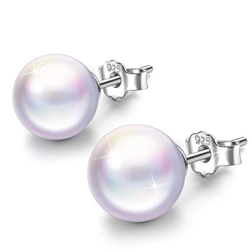 Unendlich U Damen Ohrstecker Perlenserie 925 Sterling Silber Ohrringe mit Swarovski Perlen 8mm Hypoallergen Perlenohrstecker Muttertagsgeschenke Unendlich U Damen Ohrstecker Perlenserie 925 Sterling Silber Ohrringe mit Swarovski Perlen 8mm Hypoallergen Perlenohrstecker Muttertagsgeschenke von Unendlich U
