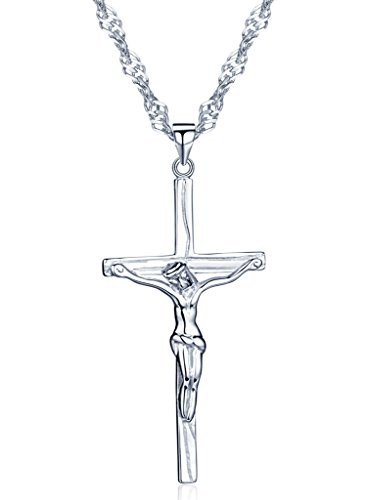 Unendlich U Einzigartig Jesus Kruzifix Kreuzanhänger 925 Sterling Silber Damen Partner Anhänger Silberanhänger von Infinite U