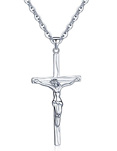 Unendlich U Einzigartig Jesus Kruzifix Kreuzanhänger 925 Sterling Silber Herren Partner Anhänger Silberanhänger von Unendlich U