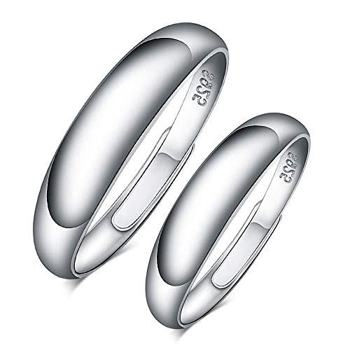 Unendlich U Fashion 925 Sterling Silber mit Platin Klassik Liebe für Paar/Liebhaber Vestellbar Paar Ringe Partnerringe Verlobungsringe Trauringe Eheringe von Infinite U