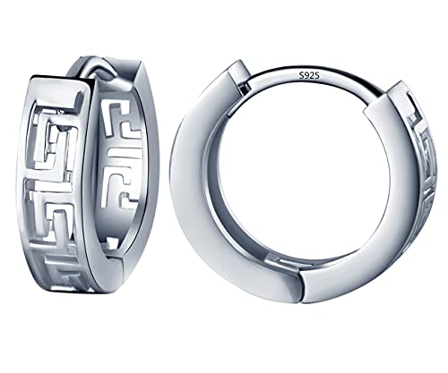 Unendlich U Fashion Hohle Labyrinth Damen Creolen 925 Sterling Silber Ohrhänger Ohrringe Ohrschmuck von Infinite U