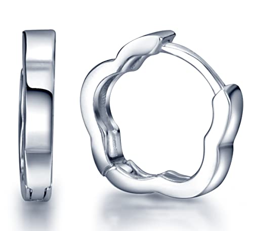 Unendlich U Fashion Einfach Plum Blumen Form Damen Creolen 925 Sterling Silber Ohrringe Ohrschmuck von Infinite U