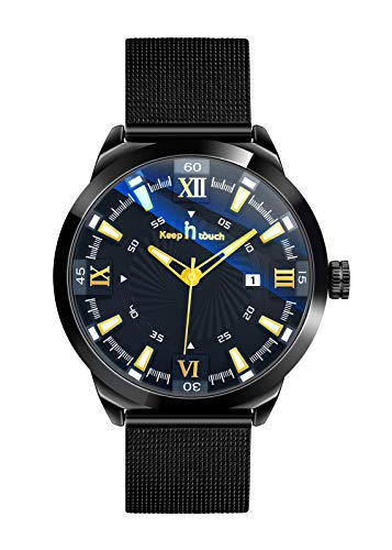 Unendlich U Herren Coole Modisch Uhr Edelstahl Mesh Band Quarz Uhr Männer Datum Kalender Wasserdicht Römisches Zifferblatt Multifunktions Armbanduhr von Unendlich U