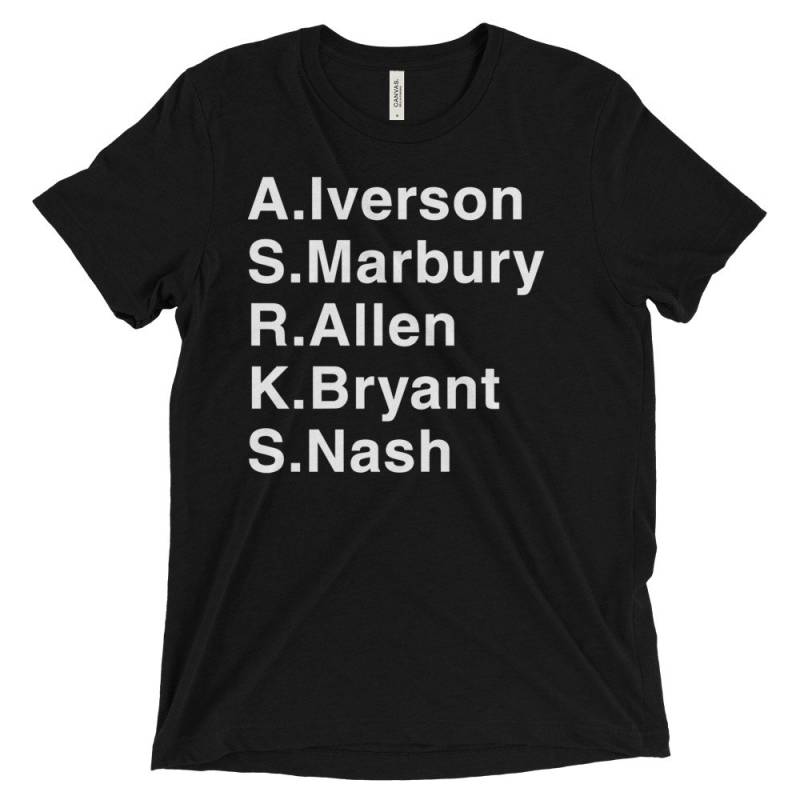 Retro 96 Nba Entwurf Weiß Schrift Tri-Blend Gewebe T Retro 96 Nba Entwurf Weiß Schrift Tri-Blend Gewebe T von UnfadedEra