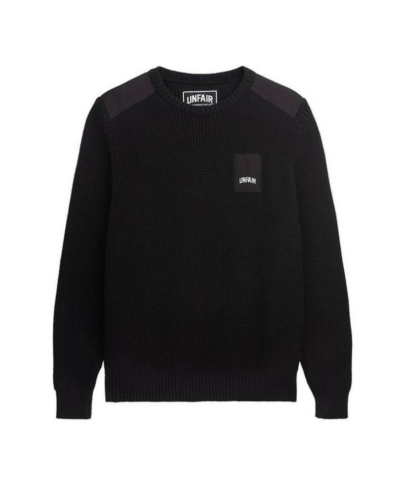 Unfair Athletics Strickpullover Pullover Unfair Patch Knitwear black von Unfair Athletics