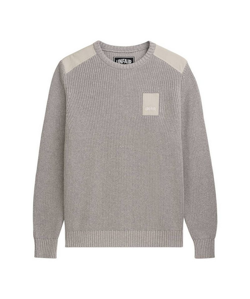 Unfair Athletics Strickpullover Pullover Unfair Patch Knitwear stone grey von Unfair Athletics