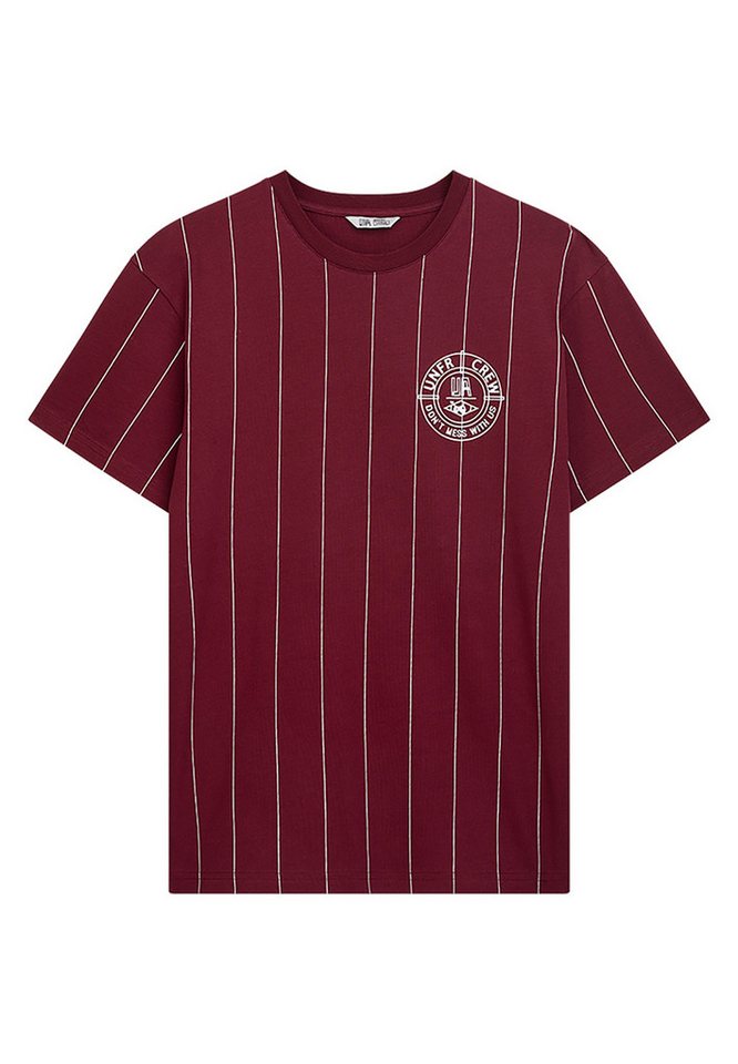 Unfair Athletics T-Shirt Unfair Athletics Herren T-Shirt DMWU BP PINSTRIPES UNFR25-095 Rot von Unfair Athletics