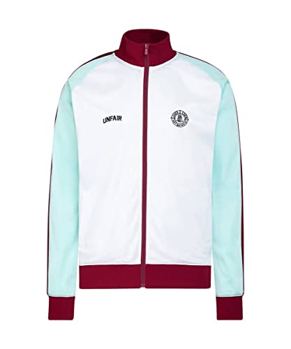 Unfair Athletics Tow Side Tracktop Sweatjacke Herren white burgundy M von Unfair Athletics