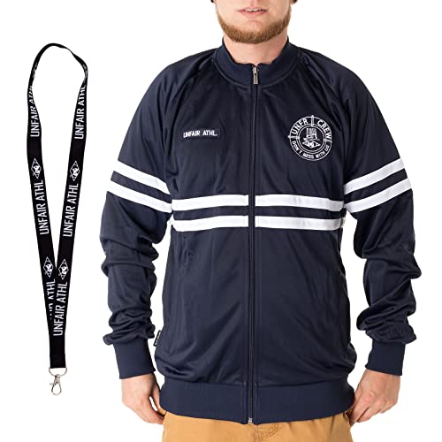 Unfair Athletics Trainingsjacke - Sportjacke - Limited Schlüsselband (L, navy white) von Unfair Athletics