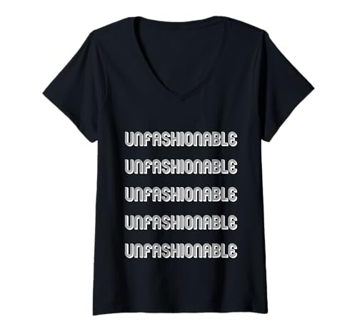 Damen Unmodisch T-Shirt mit V-Ausschnitt Damen Unmodisch T-Shirt mit V-Ausschnitt von Unfashionable Apparel