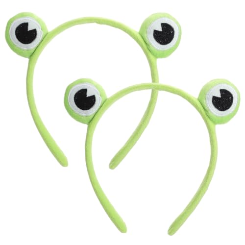 Frosch-Stirnband, Frosch, Make-up-Stirnband, grüner Frosch, Haar-Accessoires für Make-up, Dusche, Gesichtswäsche, Hautpflege, Sport, 2 Stück Frosch-Stirnband, Frosch, Make-up-Stirnband, grüner Frosch, Haar-Accessoires für Make-up, Dusche, Gesichtswäsche, Hautpflege, Sport, 2 Stück von UngVeil