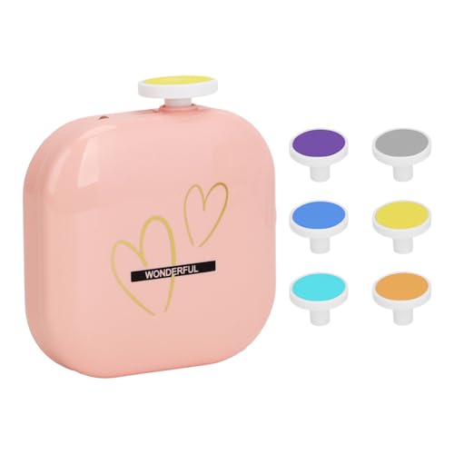 Electric Nail File, Baby Trimming Kit, Manicure Tool Set, Gentle Nail Polisher, Usb Rechargeable Design, Compact Pink 6 Heads, Ideal For Travel Salon Home Use, 16.5x10x3.5cm Orange Blue Pink von Ungtyb