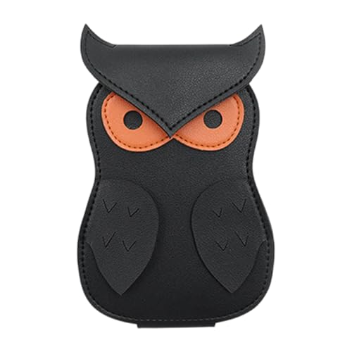 Owl Guitar Pick Case, PU Leather Animal Shape Organizer for Guitar Picks, Portable 18 Slot Guitar Plectrum Holder, Compact Musician Accessories Box for Guitar, Bass, Ukulele Picks and Tools Storage, von Ungtyb