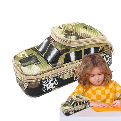 Ungtyb Auto Federmäppchen | Cooles Federmäppchen | Schulmäppchen | Mehrzweck-Federmäppchen | Camouflage Federmäppchen mit großer Kapazität für Schule oder kreative Projekte, gelb, Refer to von Ungtyb