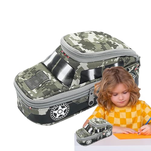 Ungtyb Auto Federmäppchen | Cooles Federmäppchen | Schulmäppchen | Mehrzweck-Federmäppchen | Camouflage Federmäppchen mit großer Kapazität für Schule oder kreative Projekte, grau, Refer to von Ungtyb