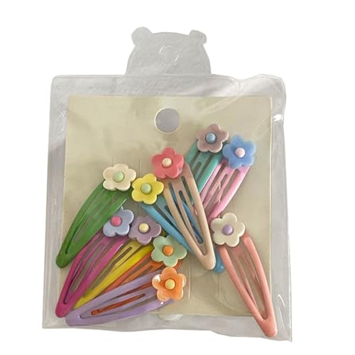 Ungtyb Haarspange für Damen, niedlicher Schnapp-Haarspangen – 10 Haarspangen mit niedlichem Cartoon-Design für Damen, Schnapp-Clip für dünnes Haar von Ungtyb
