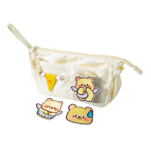 Ungtyb Portable Pencil Case, Large Capacity Stationery Organizer with Handle, Lightweight Pen Pouch in Cute Bear Design for Students and Adults, Nylon Material, 8.27x5.12x2.76in, Einzelne Attribute von Ungtyb