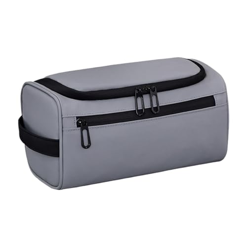 Ungtyb Toiletry Organizer, Cosmetic Bag, Spacious Multi Compartment Design Shower Bag, Toiletries Organizer with Convenient Hanging Hook for Men and Women, 9.84x5.12x5.12in, Gray Black, grau, von Ungtyb