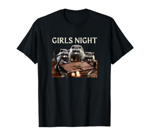 Halloween-Ouija Witch Raccoon Gruselige Damen für Mädchen T-Shirt von UnhingedHellions
