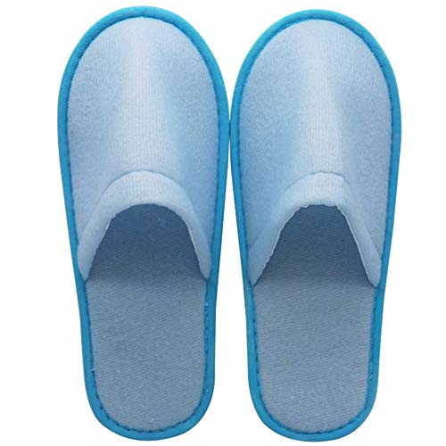 Uni-Wert 10 Paar Einweg Hausschuhe SPA Hotelslipper Unisex Erwachsene Einweg Slipper Frottierslipper Blau von Uni-Wert