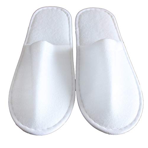 Uni-Wert 10 Paar Einweg Hausschuhe SPA Hotelslipper Unisex Erwachsene Einweg Slipper Frottierslipper Weiß von Uni-Wert