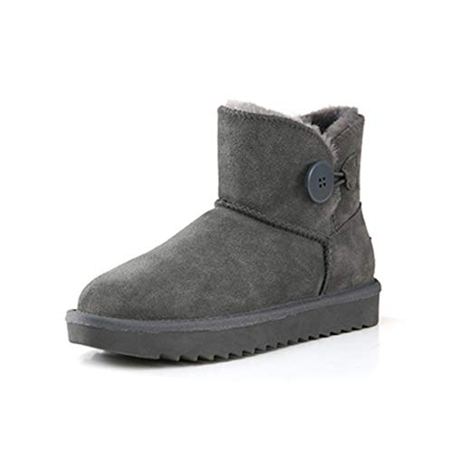 Uni-Wert Damen Schlupfstiefel Warm Gefüttert Winter Boots Schneestiefel Winterschuhe Wildleder Winterstiefel Schneeschuhe Größe: 36 von Uni-Wert