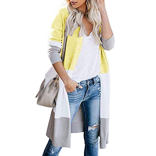 Uni-Wert Damen Strickjacke Lang Cardigan Mantel Strickmantel Langarm V Ausschnitt Frühling Herbst Winter Knit Cardigan Uni-Wert Damen Strickjacke Lang Cardigan Mantel Strickmantel Langarm V Ausschnitt Frühling Herbst Winter Knit Cardigan von Uni-Wert