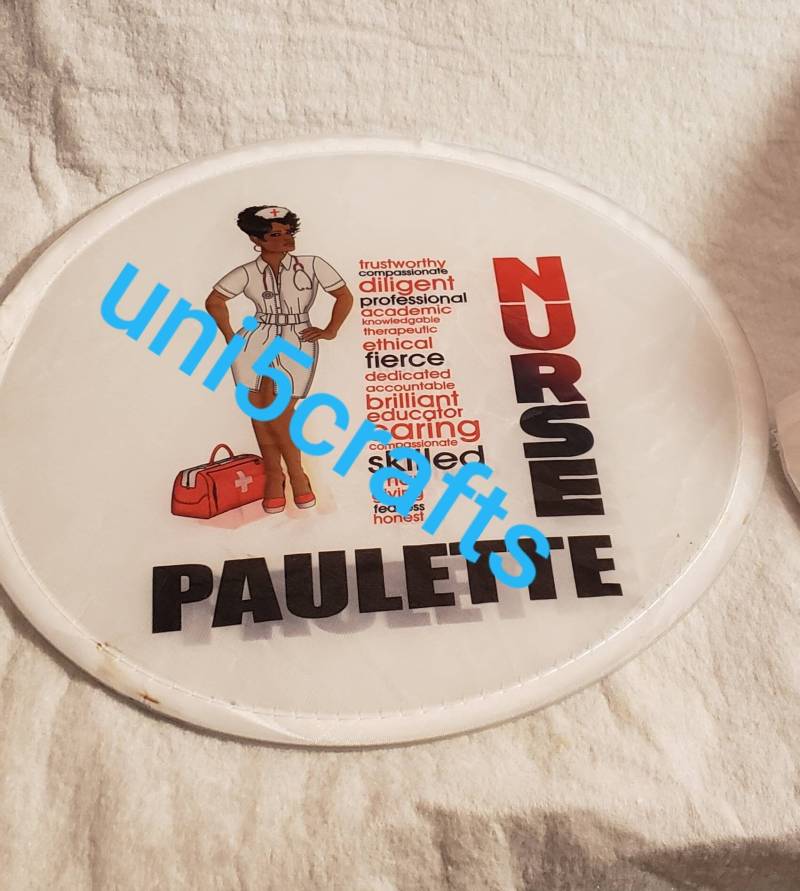 Personalisierte Krankenschwester Afrocentric Falten Fächer, Schwarze Mädchen Magie Wertschätzung von Uni5crafts