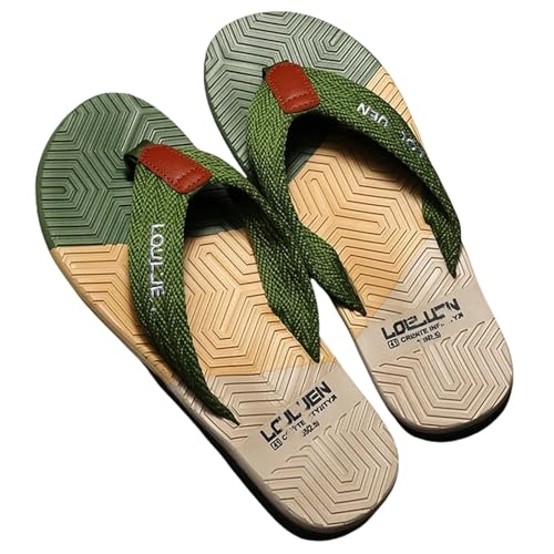 UniPrime Flip Flops Männer Hohe Qualität Männer Flip Flops Sommer Strand Flip Flops Männer Mode Atmungsaktive Flops-Grün-40 von UniPrime