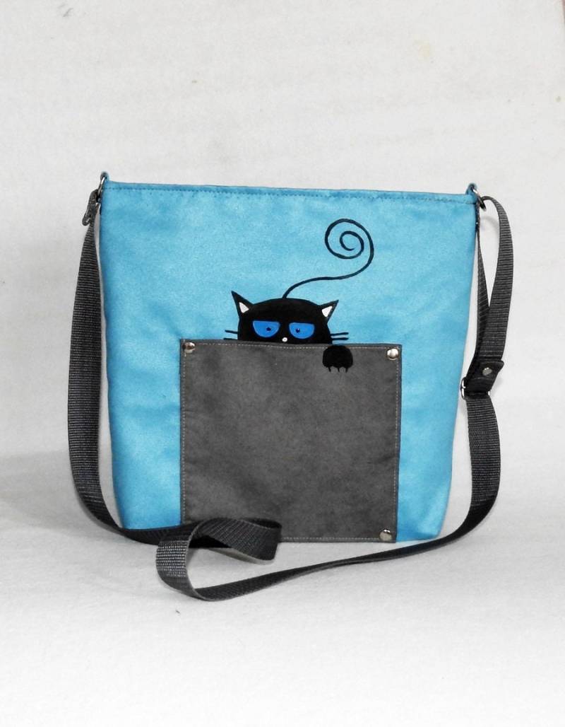 Bunte Messenger Bag Mit Kätzchen Für Mädchen/Handbemalte Handtasche Geschenk von UniQueBagsButik