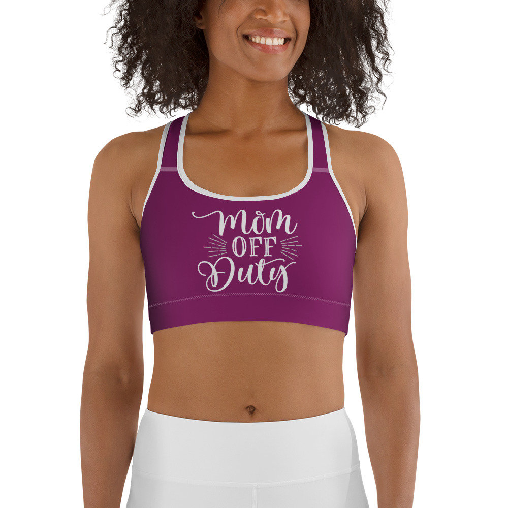 Lustige Damen Mama Off Duty Fitness Yoga Laufgym Bequeme Sport Bh von UniQueensShop