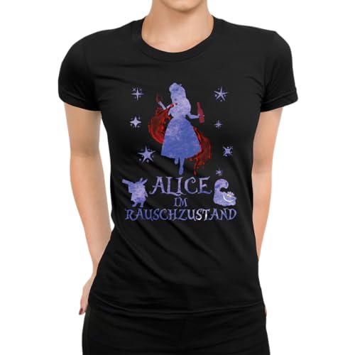 Alice im Rauschzustand Damen T-Shirt, Schwarz, XL Alice im Rauschzustand Damen T-Shirt, Schwarz, XL von Unibly