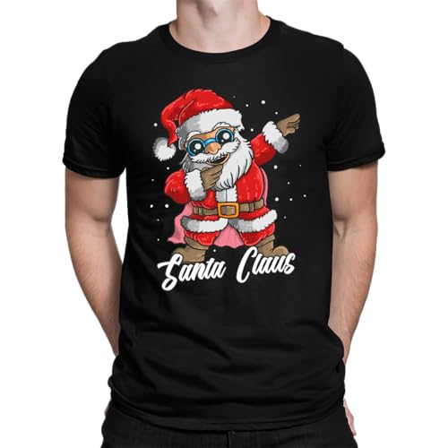 Dabbing Weihnachtsmann - Weihnachten Herren T-Shirt, Schwarz, L von Unibly