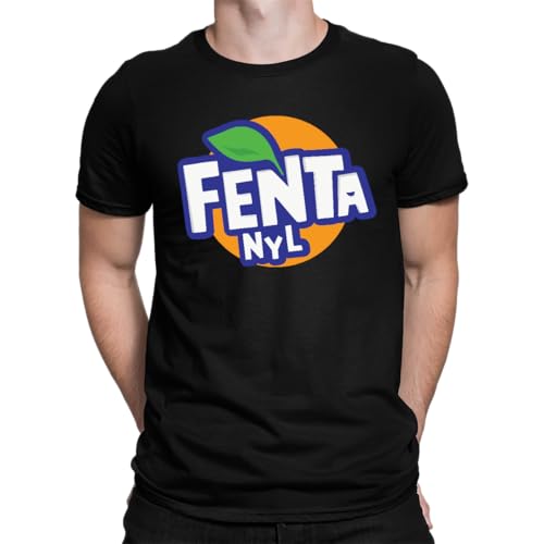 Fenta NYL Fentanyl Funny Herren T-Shirt, Schwarz, S von Unibly